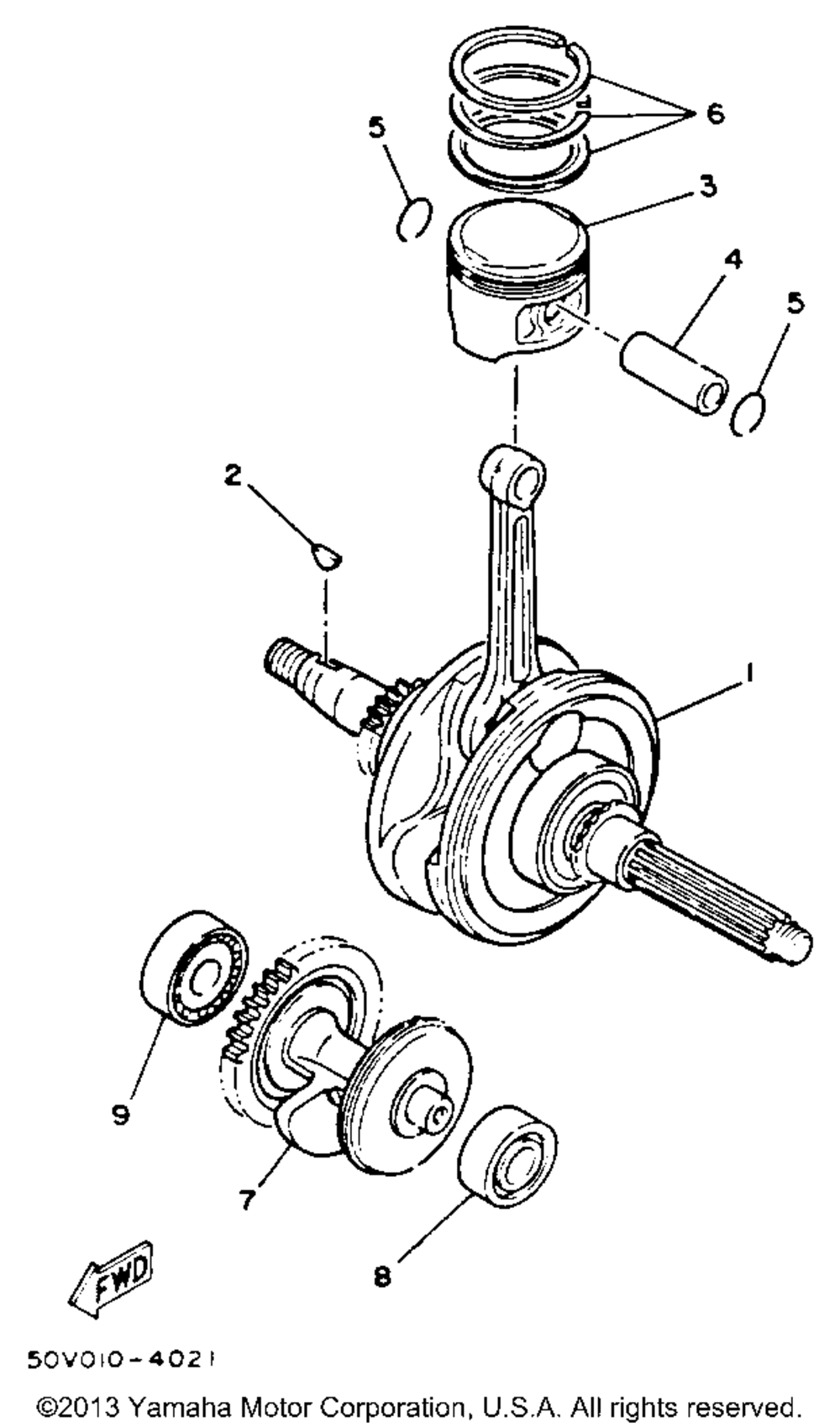 Crankshaft piston