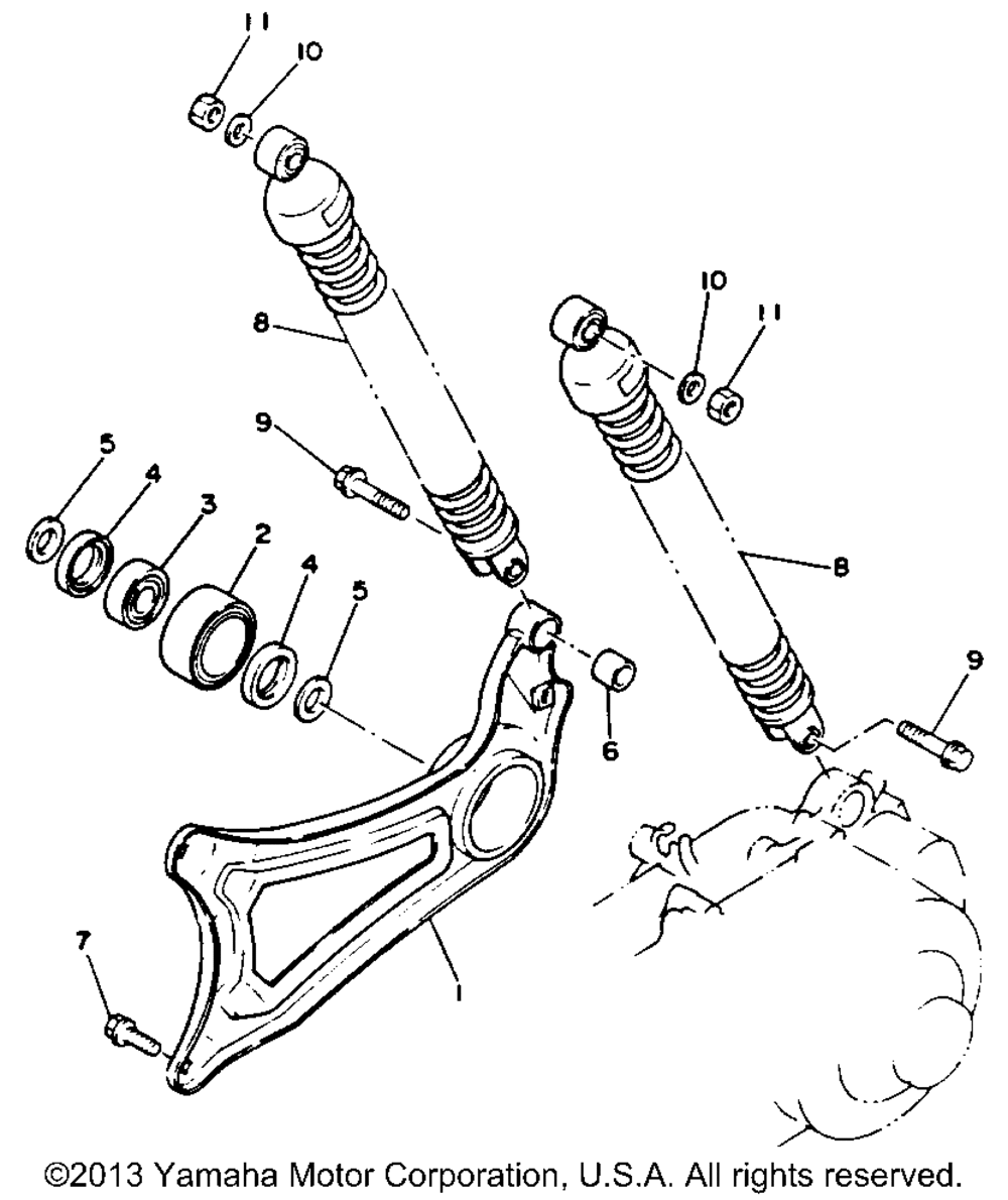 Swing arm rear shocks