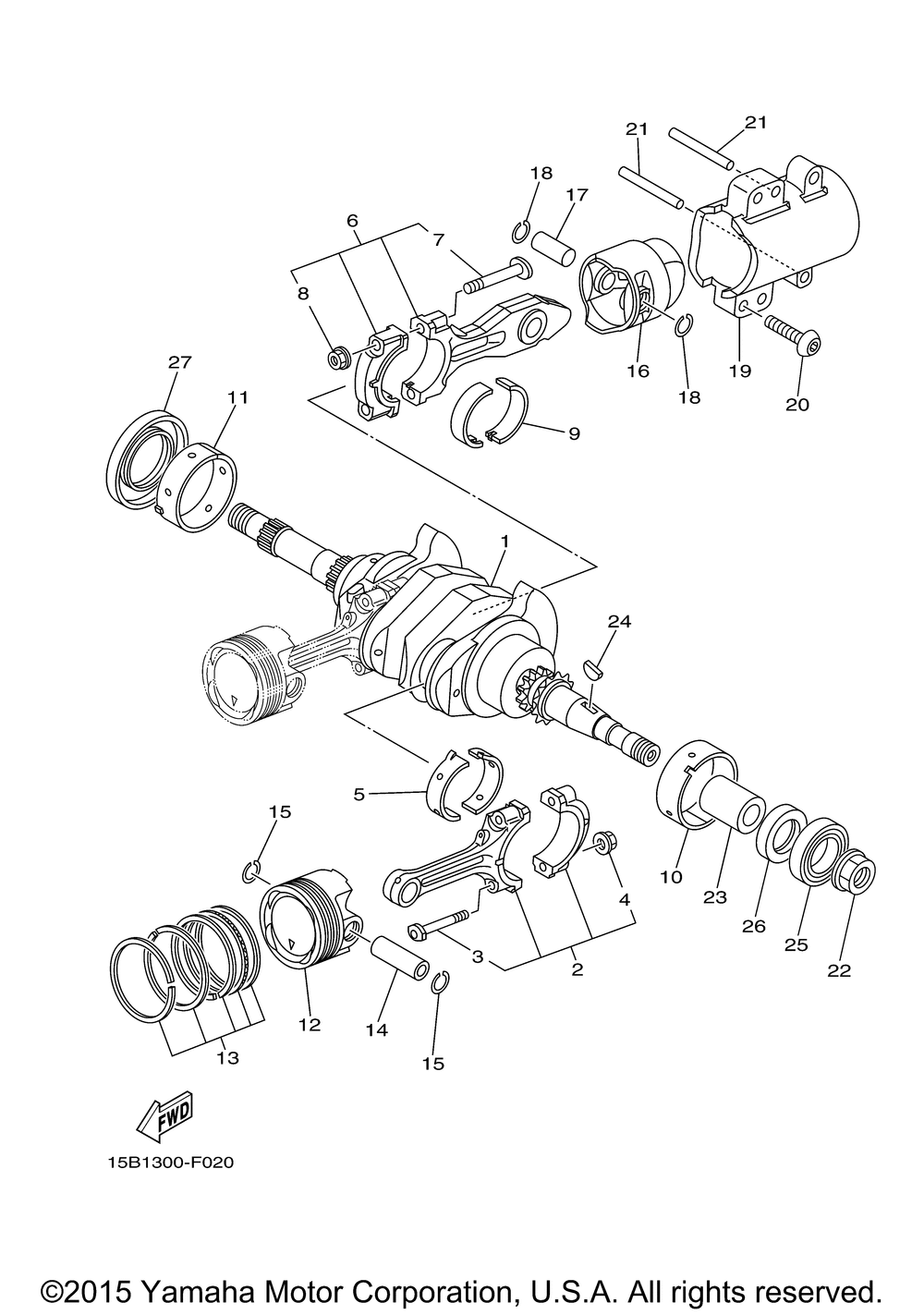 Crankshaft piston