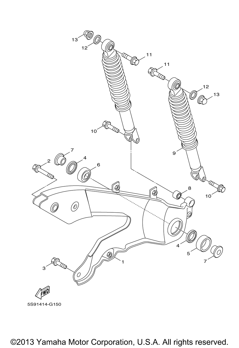 Rear arm suspension