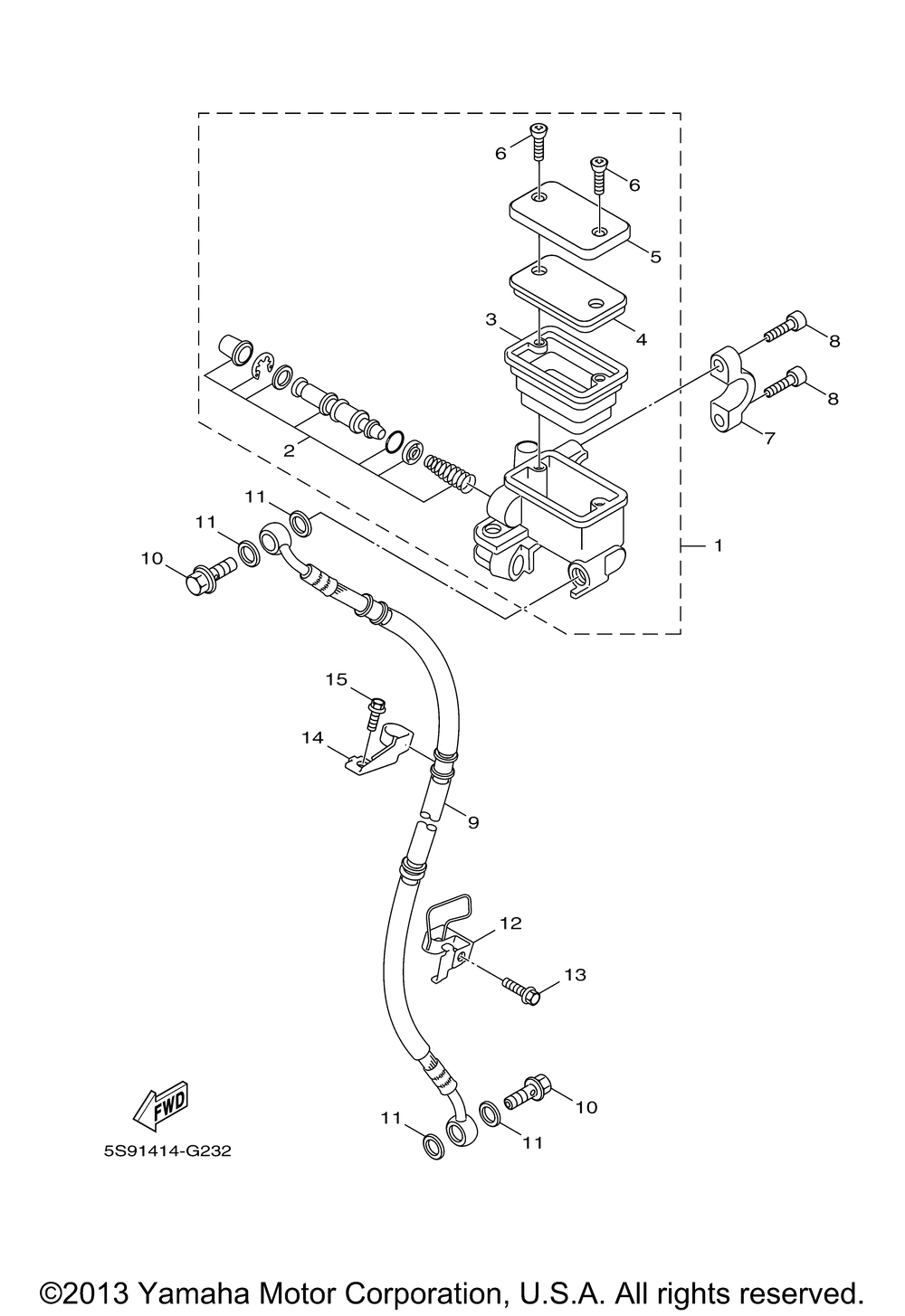 Front master cylinder