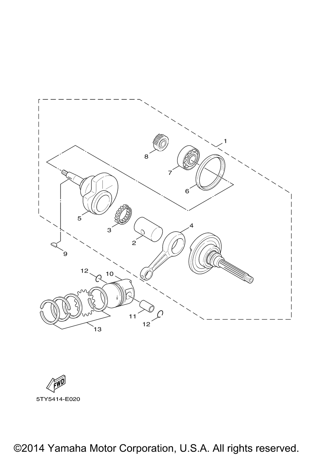 Crankshaft piston