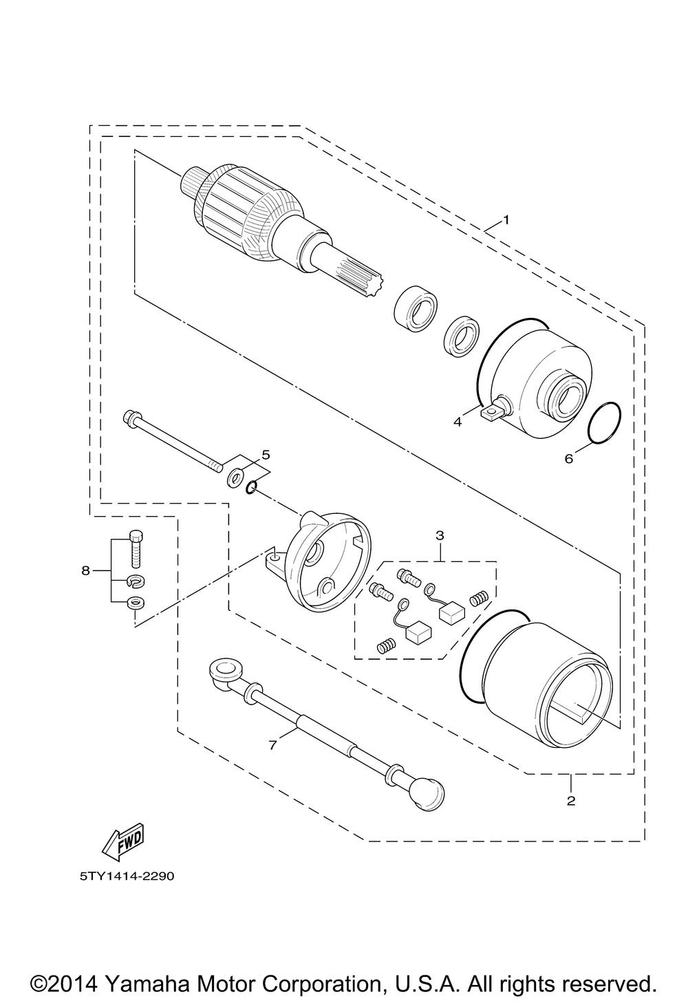 Starting motor