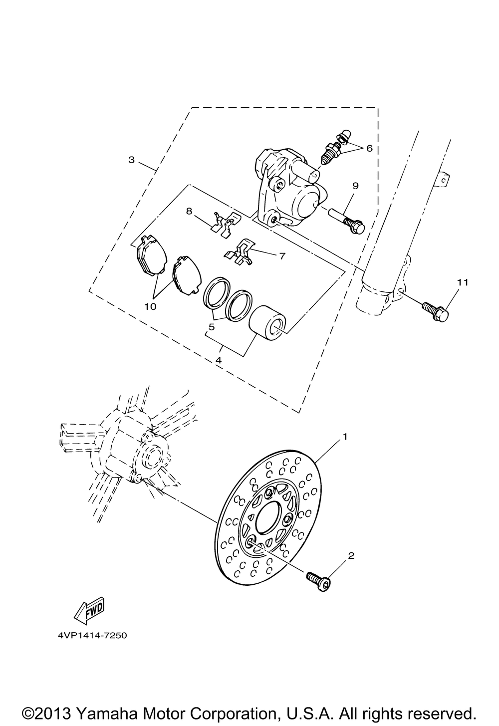 Front brake caliper