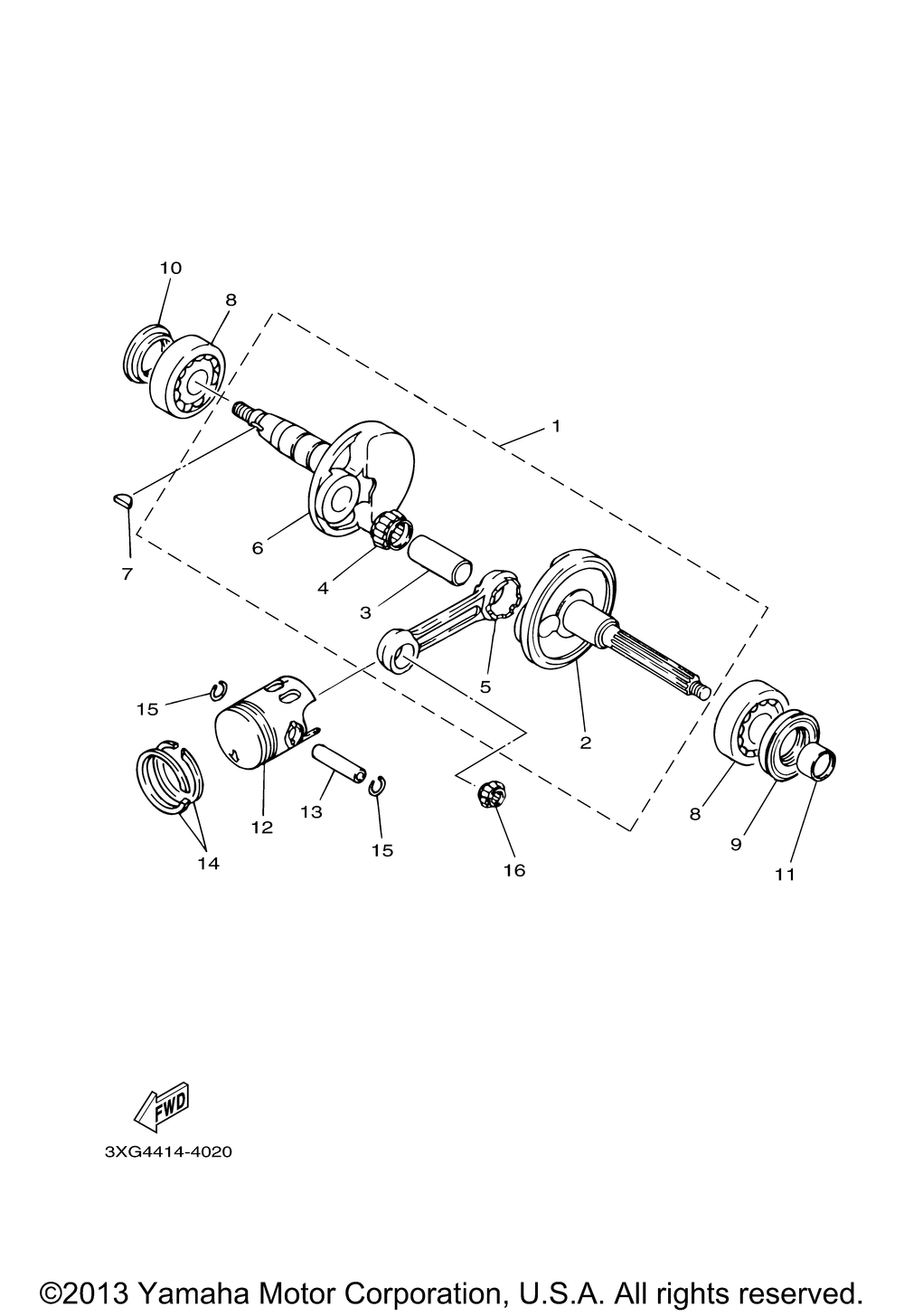 Crankshaft piston