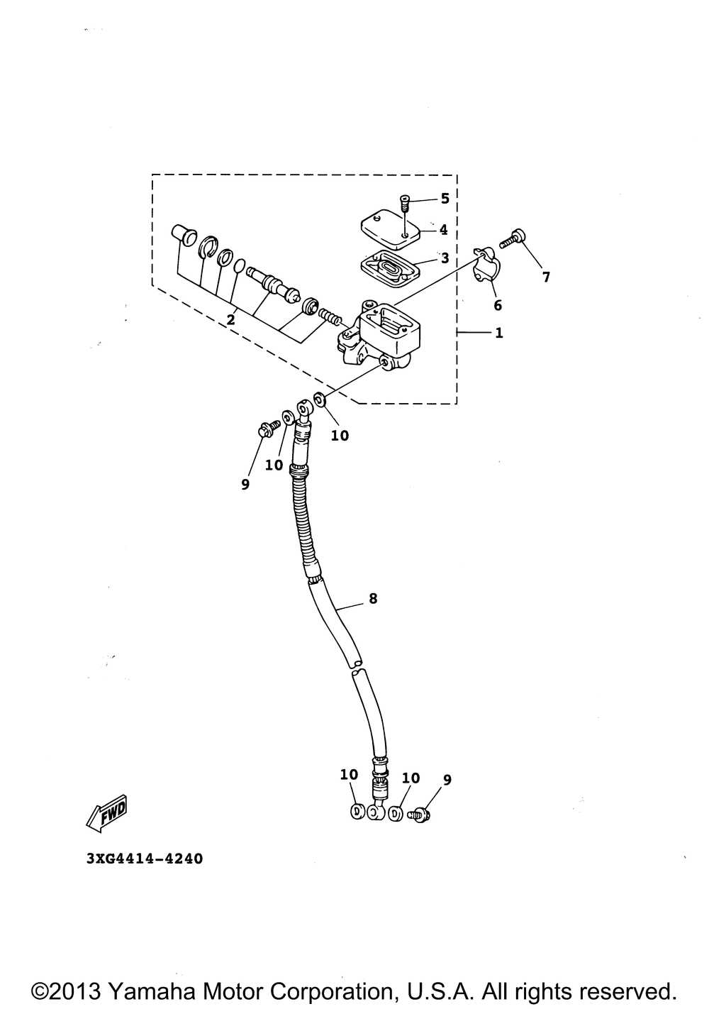 Front master cylinder