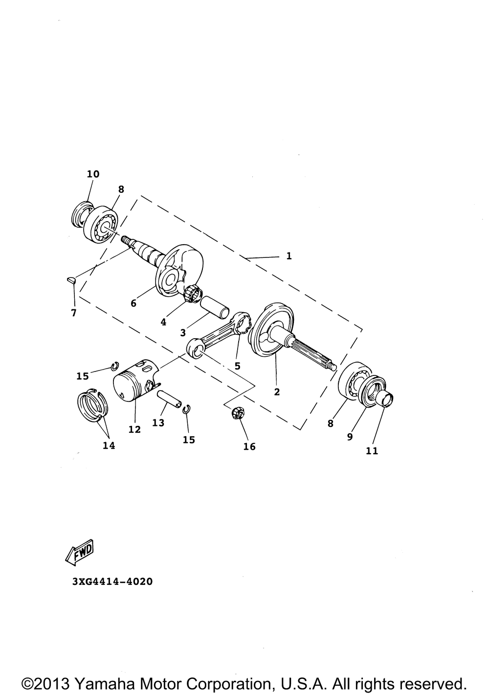 Crankshaft piston