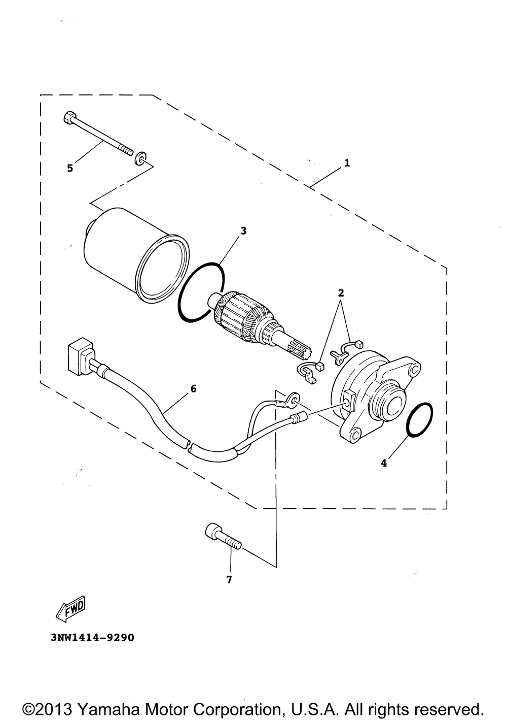 Starting motor