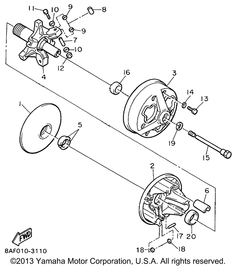 Alternate clutch repair kit