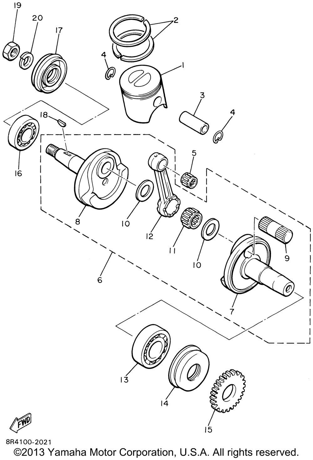 Crankshaft piston