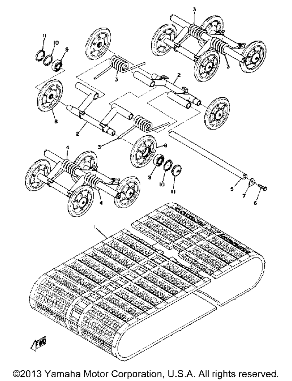 SPRING,TORSION (834-47335-00) CENTER OR REAR 