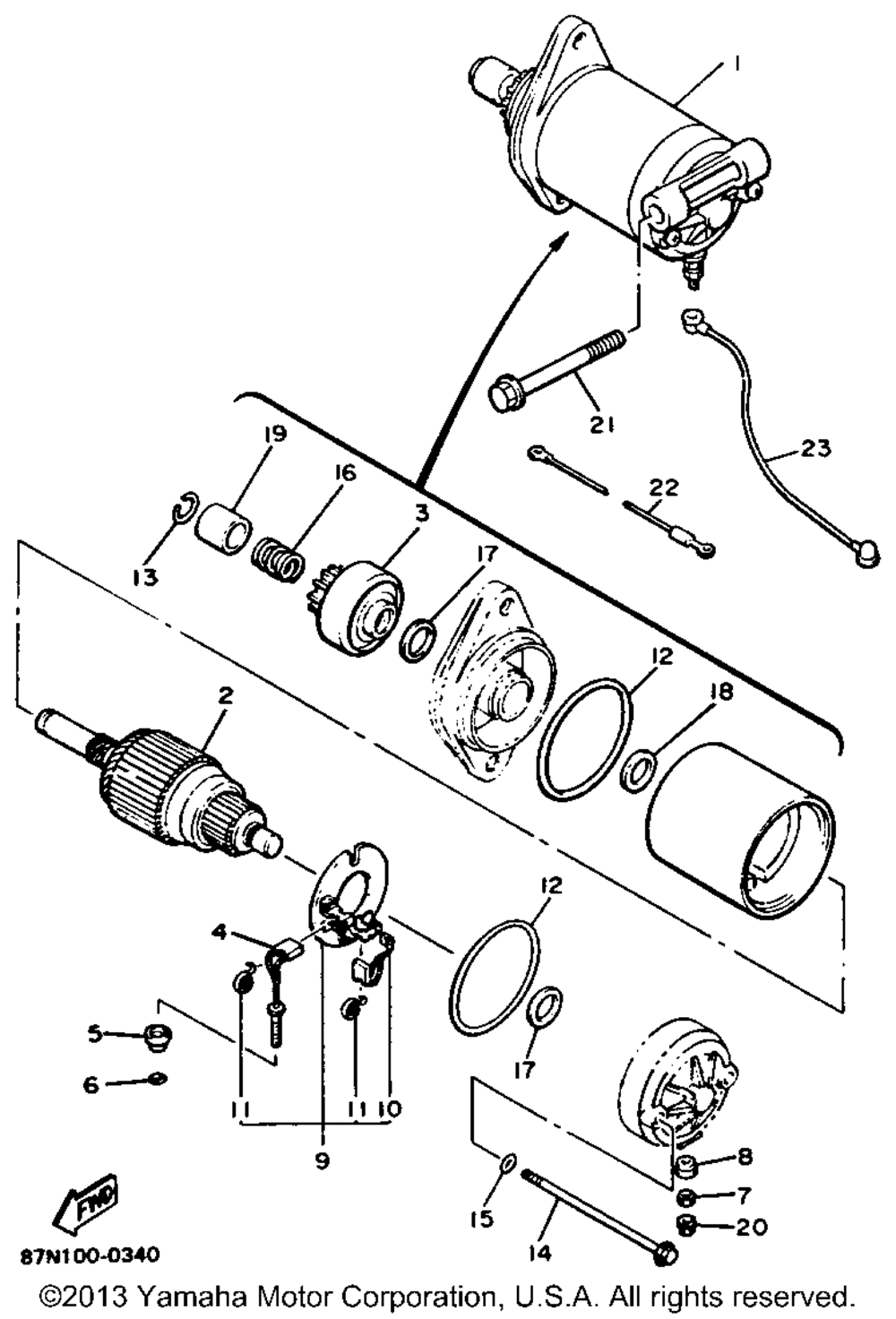 Starting motor