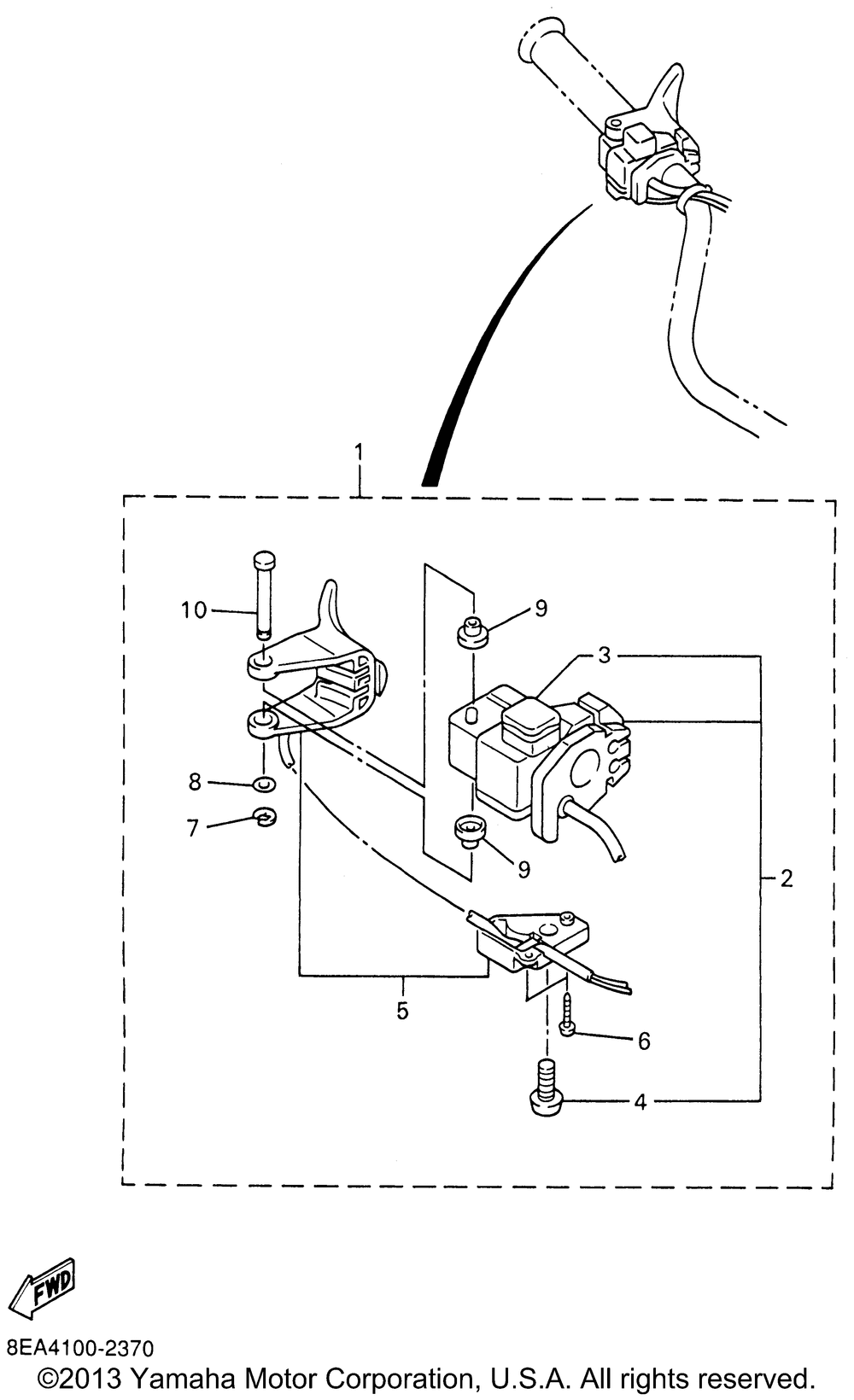 Handle switch lever