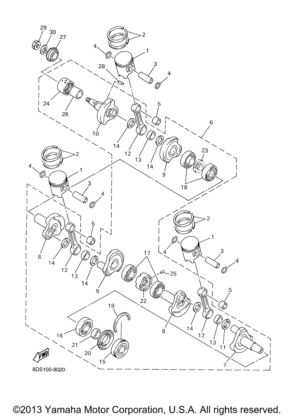 Crankshaft piston