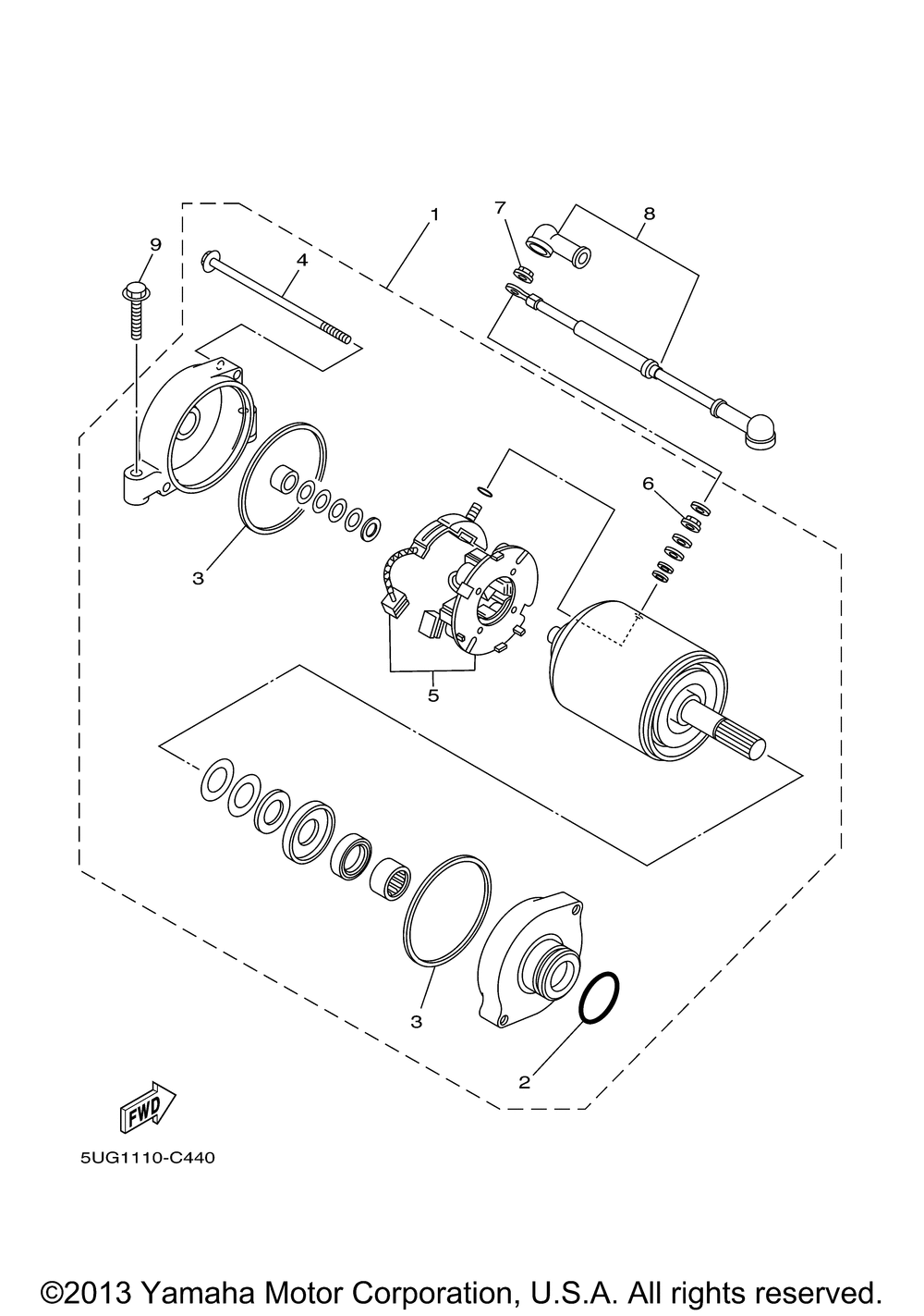 Starting motor