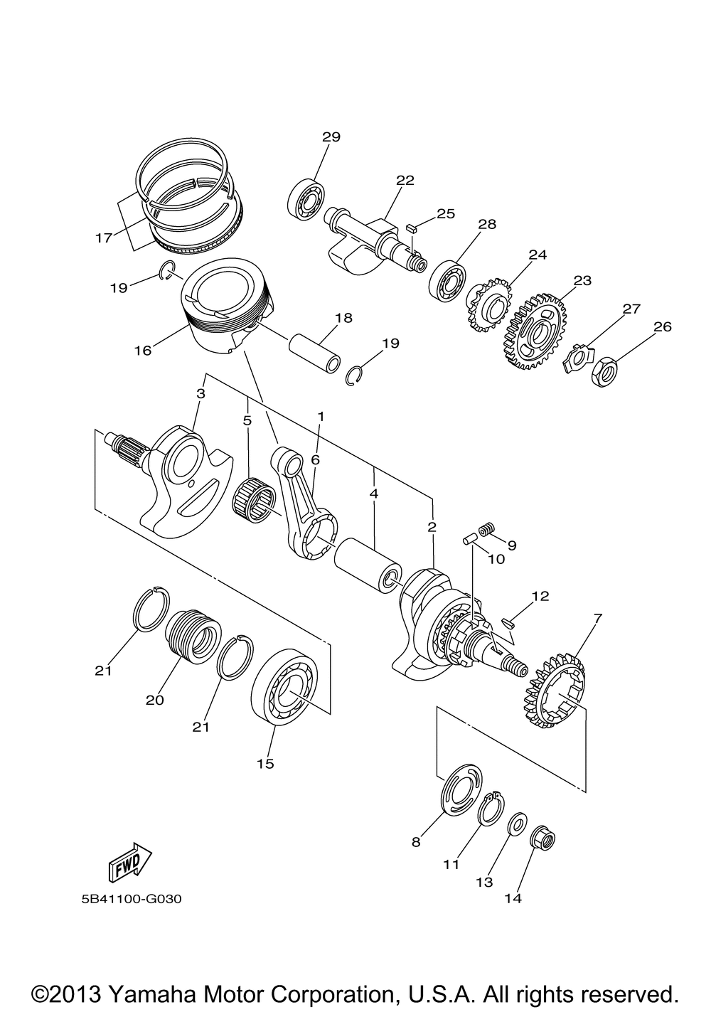 Crankshaft piston