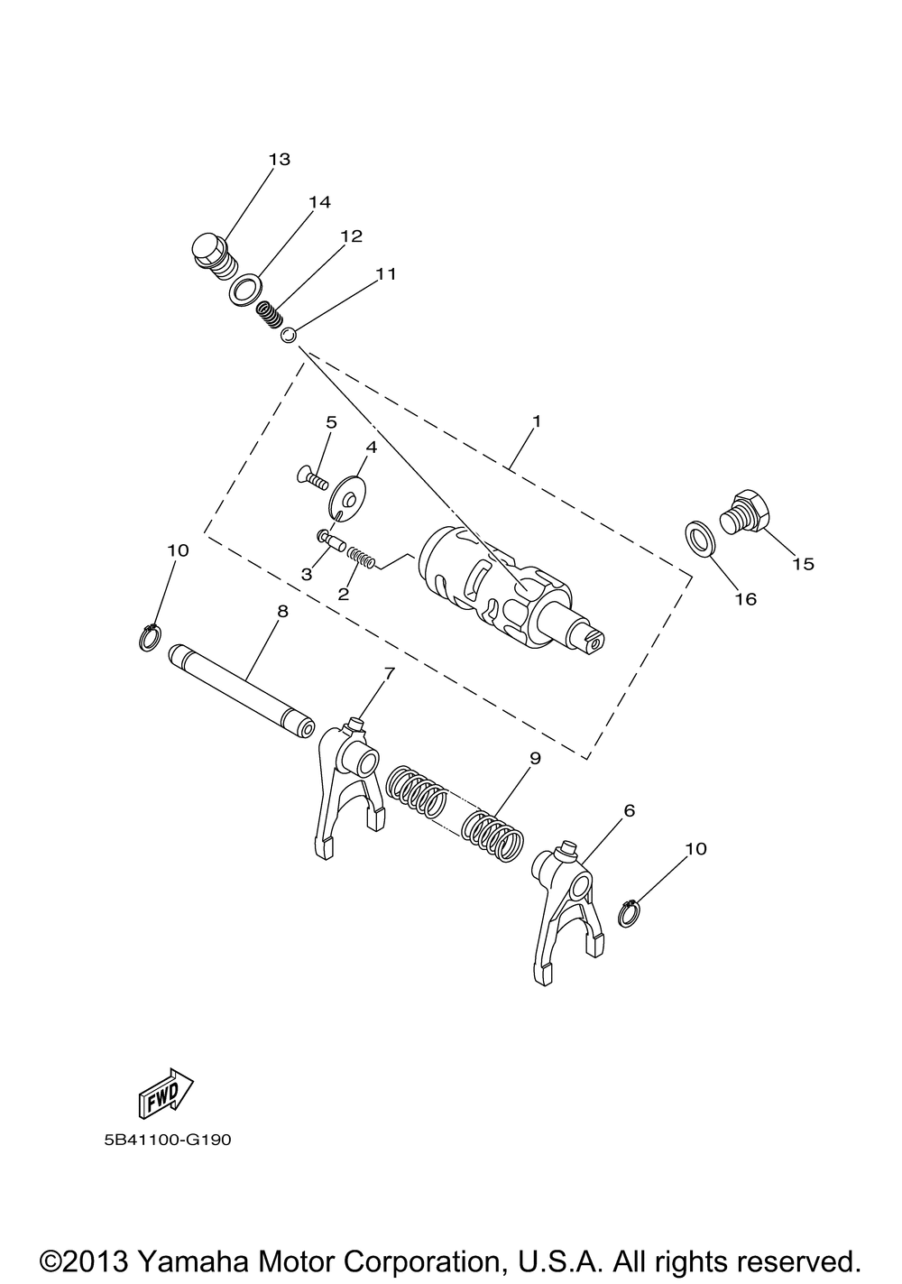 Shift cam fork