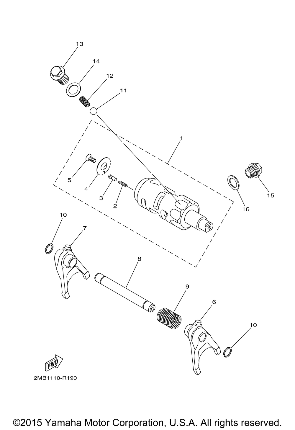 Shift cam fork