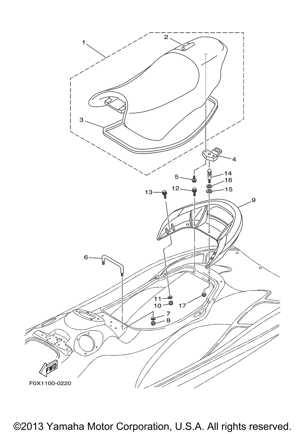 Seat under locker