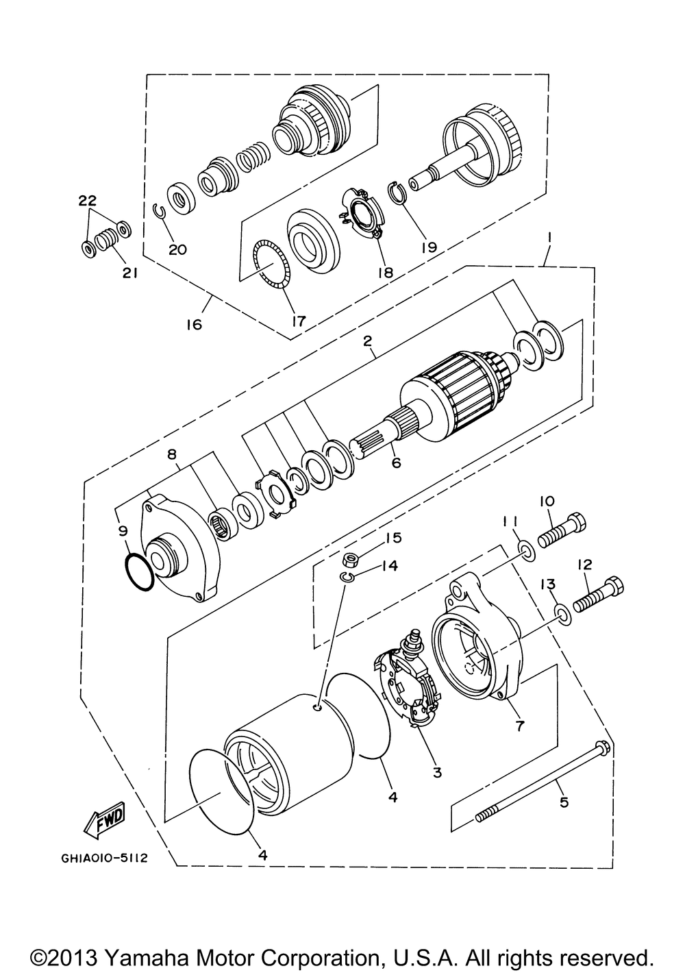 Starting motor