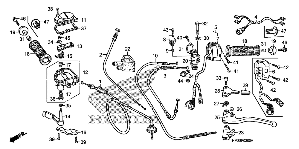 Handle levers & switches& cables