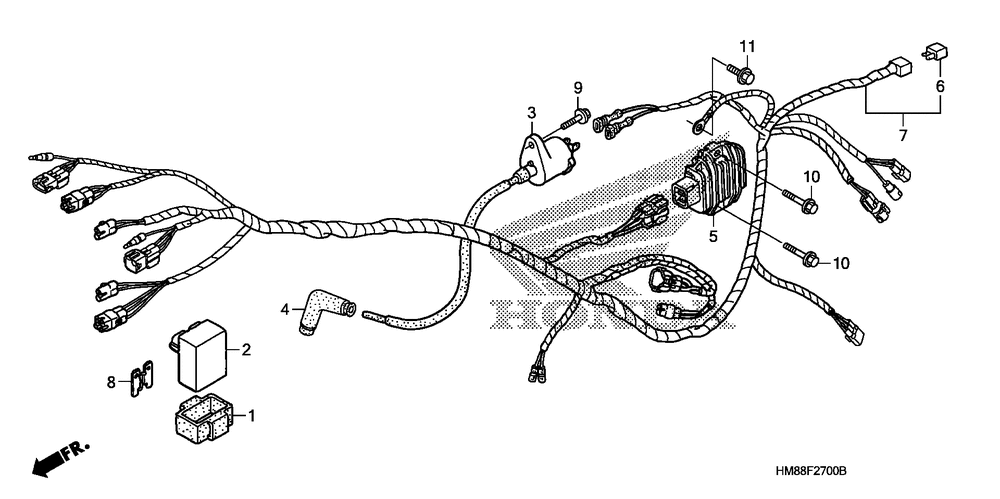 Wire harness (trx250tm)