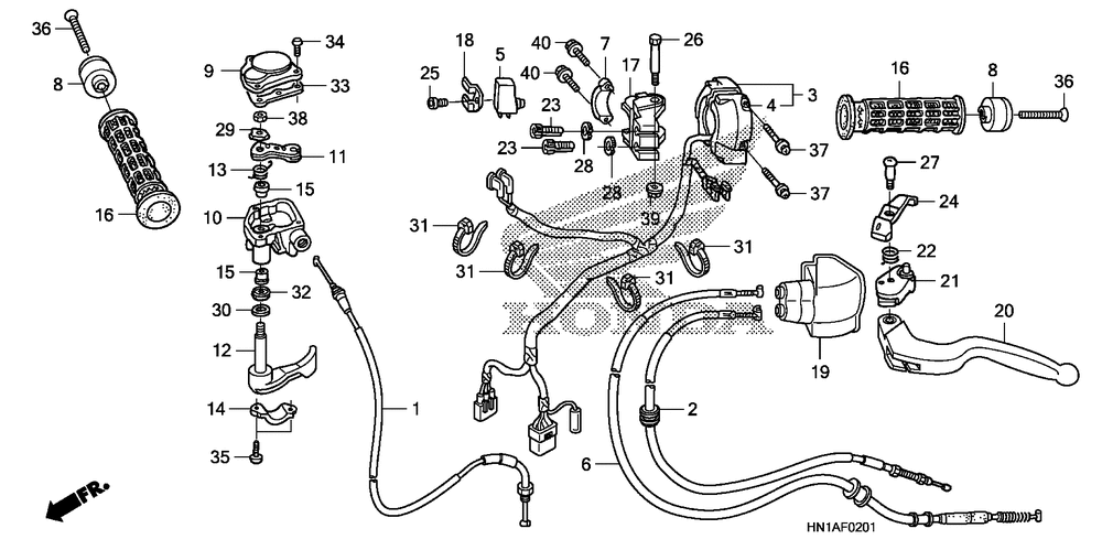 Handle lever & switch & cable (2)