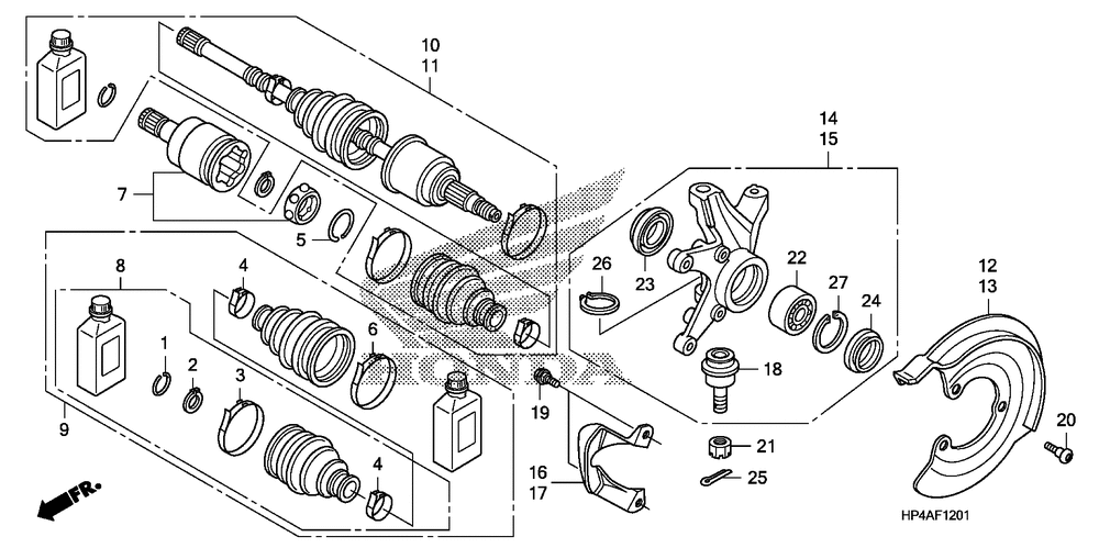 Front knuckle (4wd)