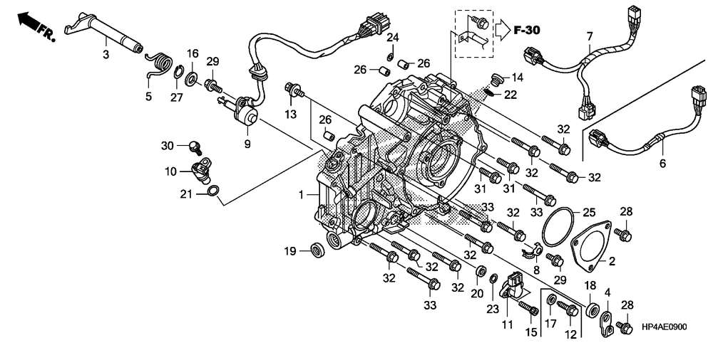 Rear crankcase cover