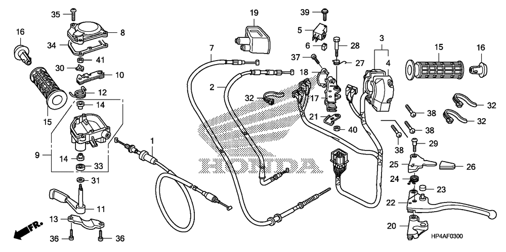 Handle lever & switch & cable