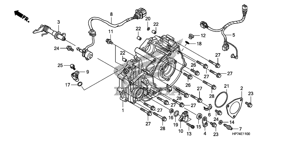 Rear crankcase cover