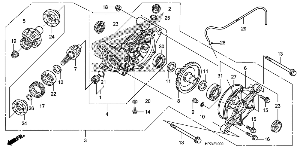 Rear final gear