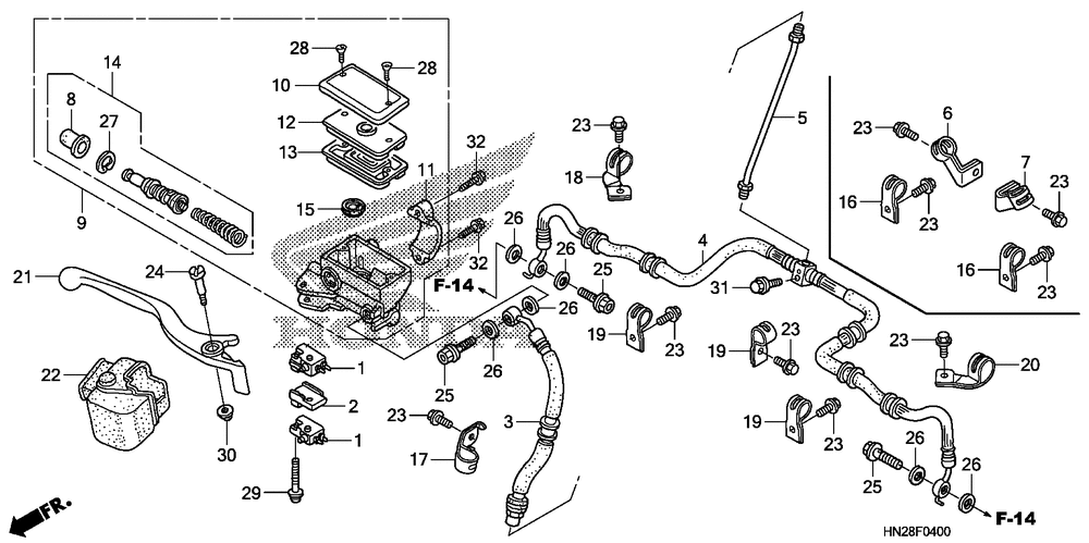 Front brakemastercylinder