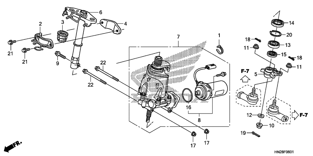 Steering shaft (powersteering) (trx500fpa)