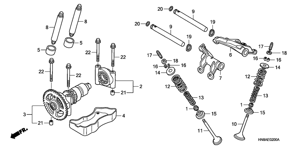 Camshaft & valve