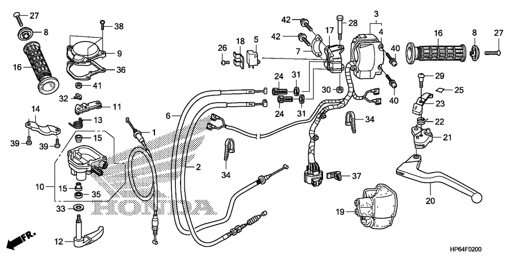 Handle lever & switch & cable