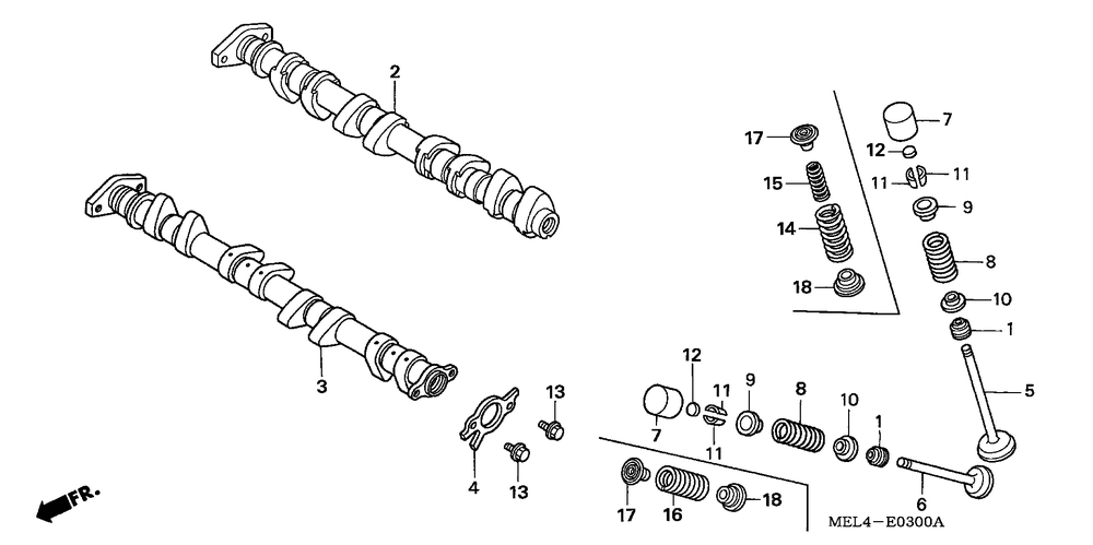 Camshaft & valve