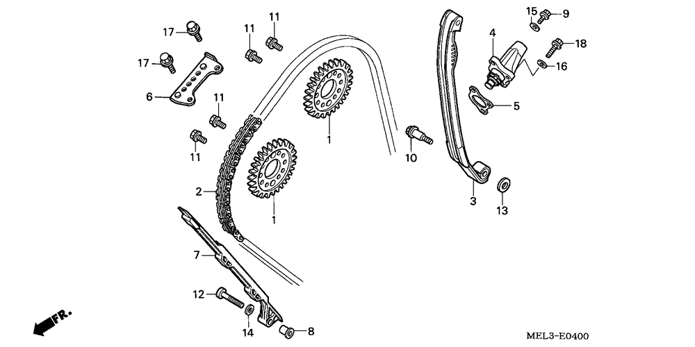 Cam chain & tensioner