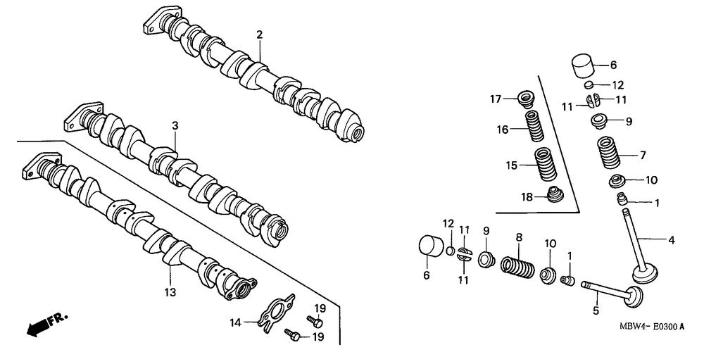 Camshaft & valve