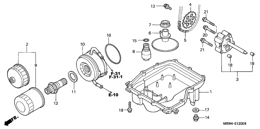 Oil pan & oil pump