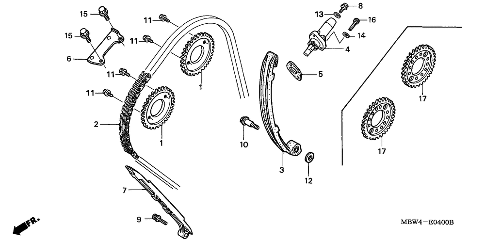 Cam chain & tensioner