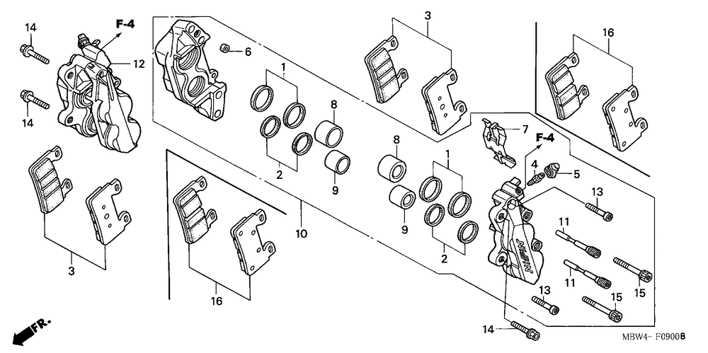 Front brake caliper