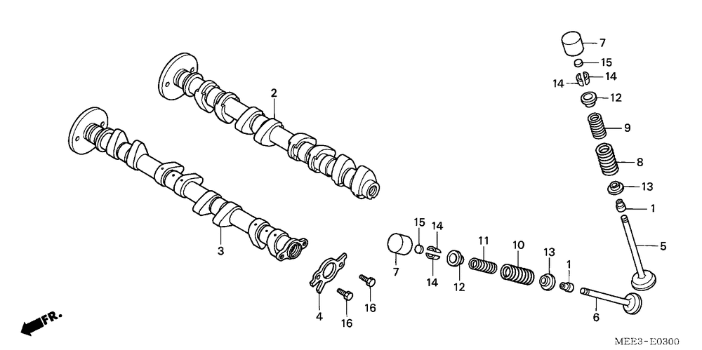 Camshaft & valve