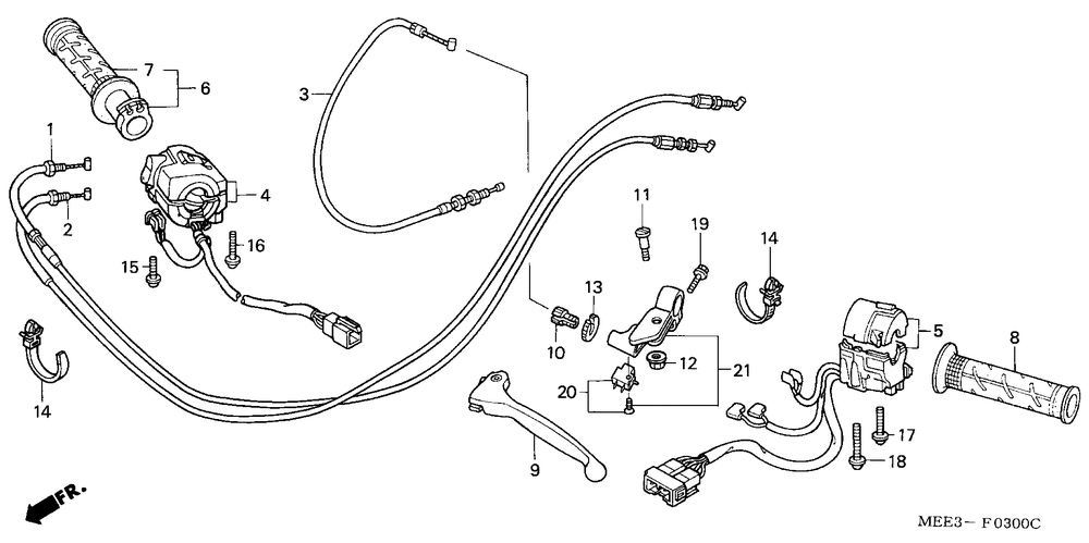 Handle lever & switch & cable