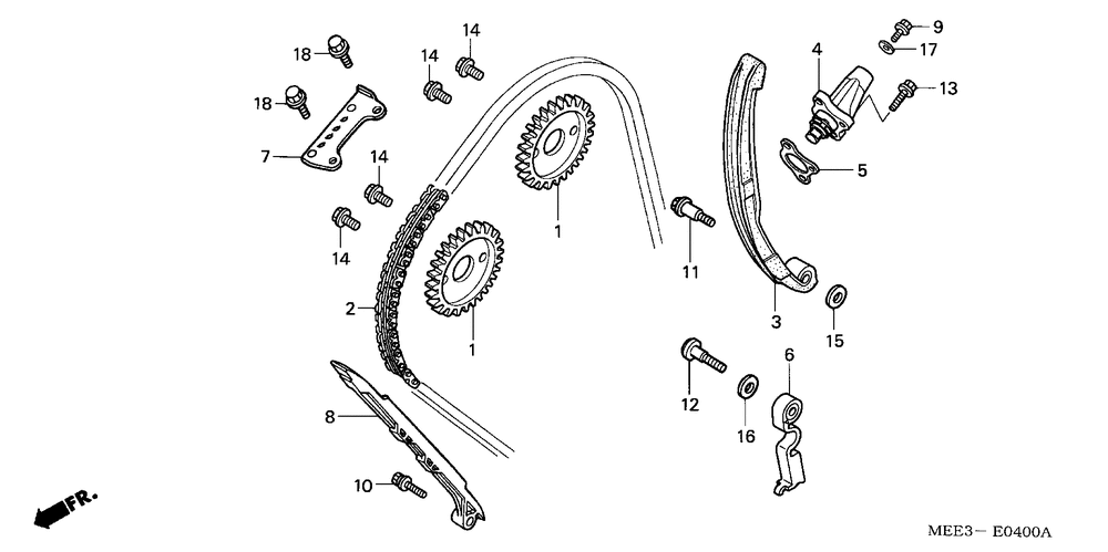 Cam chain & tensioner