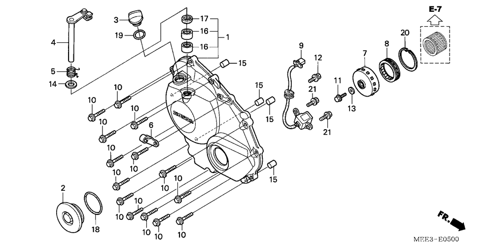 Right crankcase cover