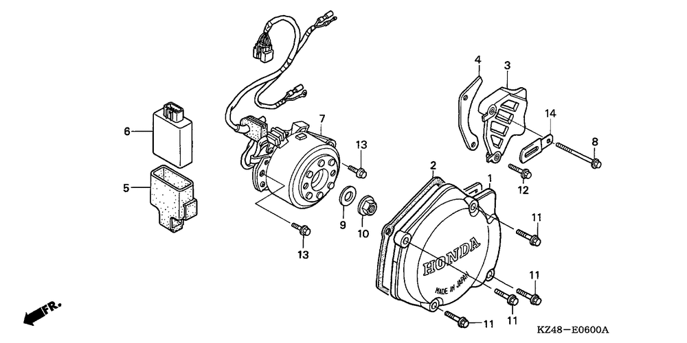 Left crankcase cover& alternator