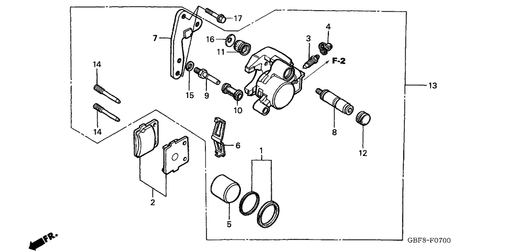 Front brake caliper