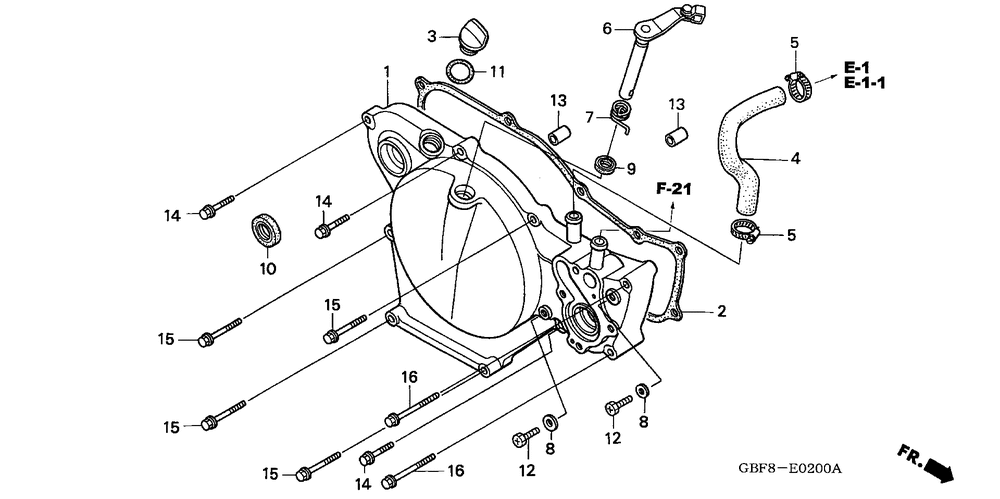 Right crankcase cover