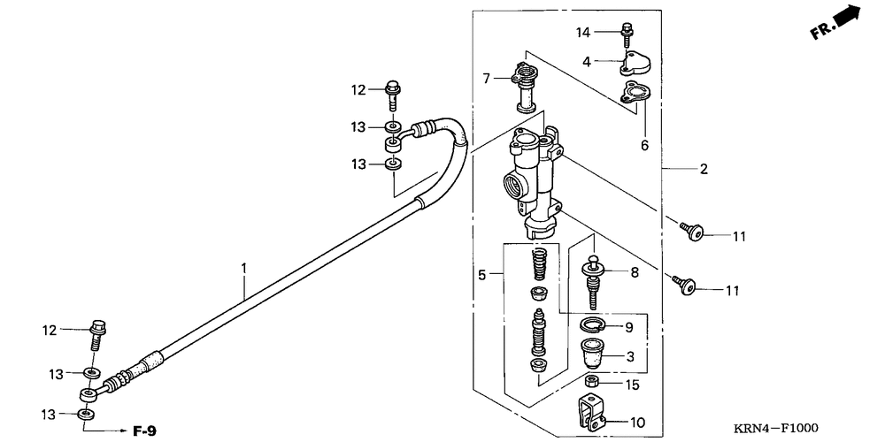 Rear brake mastercylinder